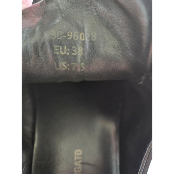 Axel Arigato Clean 90 Sneakers Shoes Leather Black White Gold Women Sz 38/7.5 - Picture 10 of 11